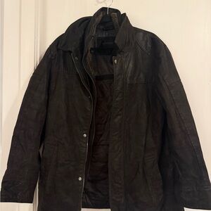 Danier Dark Brown Leather Military Jacket